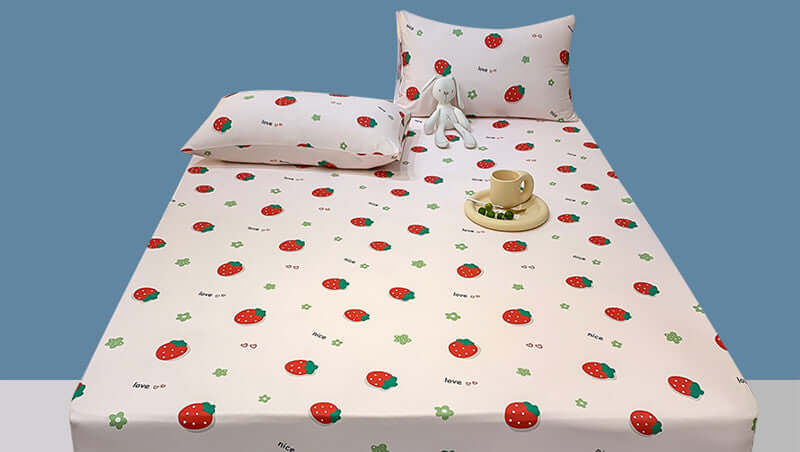 Cotton Elastic Bedspread Queen King Size