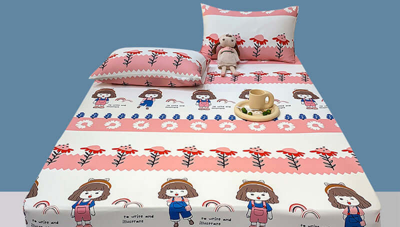 Cotton Elastic Bedding Queen King Size