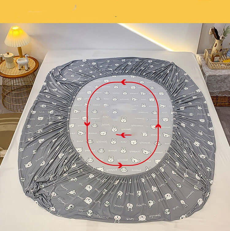 Cotton Elastic Bedspread Queen King Size