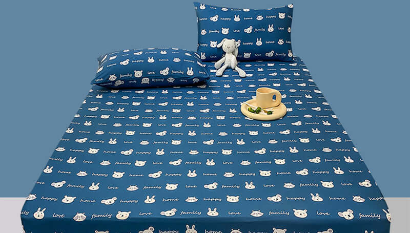 Cotton Elastic Bed Linen Queen King Size