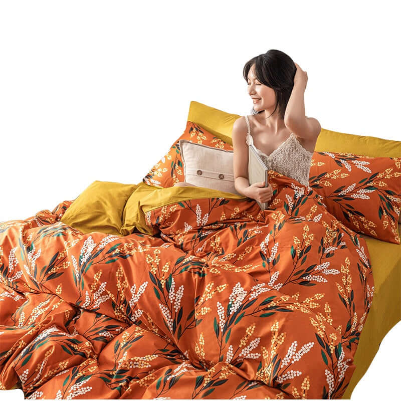 Four-Piece Cotton Bedding, Cotton Bed Linen, Three-Piece Quilt Cover For Dormitory Summer