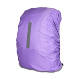 Waterproof Backpack Rain Cover Waterproof in purple color, designed for cycling and outdoor activities.