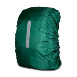 Waterproof Backpack Rain Cover Waterproof For Riding in green color with reflective strip.