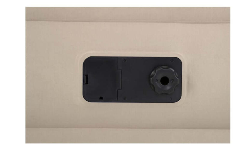 Close-up of built-in air pump mechanism for a Single Double Layer Cloth Cover Floatation Bed.